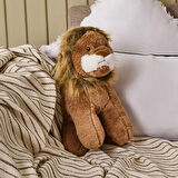 Soft Aslan Figürlü Yastık - Kahverengi - 23x35 cm