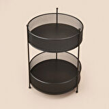 Bath İki Katlı Fileli Organizer - Siyah - 28x20 cm