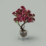 Dekor Yapay Gül Ağacı - Asorti - 26x20 cm