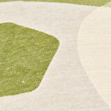 Soft Zarmine Kırlent - Ekru / Yeşil - 40x40 cm