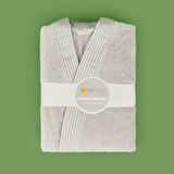 Soft Premium Unisex Bornoz - Gri - S / M