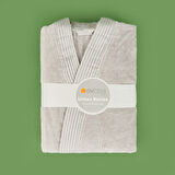 Soft Premium Unisex Bornoz - Gri - L / XL