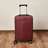 Vertical Line Kabin Boy ABS Valiz - Bordo - 57x37x23 cm