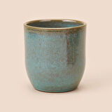 PROFESSIONAL Ankara Reaktif Seramik Saksı - Yeşil - 13,5x12,5 cm