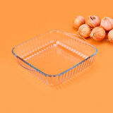 Borcam Fırın Tepsisi - Şeffaf - 19x19 cm