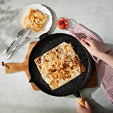 Alüminyum Döküm Gözleme Tavası - Siyah - 36 cm