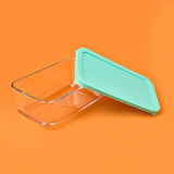 Snow Box Saklama Kabı - Şeffaf / Yeşil - 1,2 lt