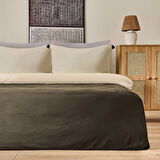 Soft Colorful Tek Kişilik Nevresim Takımı - Krem / Antrasit