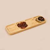 Houseware Bambu Servis Tabağı - Açık Kahverengi - 33 cm