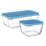 Snowbox 3'lü Saklama Kabı - Mavi