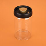 Frasco Vakumlu Saklama Kavanozu - Şeffaf / Siyah - 1,2 lt