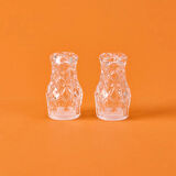 Kristal 2'li Tuzluk - Şeffaf - 13 cm