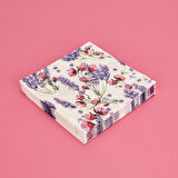 Houseware Çiçek Baskılı 16'lı Peçete - Asorti - 33x33 cm