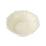 4'lü Porselen Yuvarlak Çerezlik - Beyaz - 7 cm