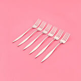 Monaco 6'lı Tatlı Çatalı - Inox