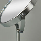Ayaklı Çift Taraflı Ayna 3x Yakınlaştırma - Gümüş - 21 cm
