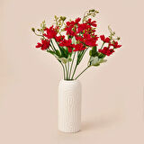 Dekoratif Yapay Papatya - Bordo - 34 cm