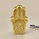 Etnik Metal Mumluk - Gold - 10 cm