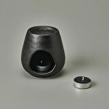 Deco Enyo Seramik Buhurdanlık - Mat Siyah - 11 cm