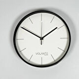 Lofty Duvar Saati - Siyah / Beyaz - 30 cm