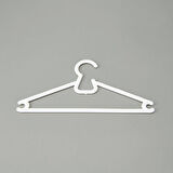 6'lı Çocuk Plastik Elbise Askısı - Beyaz