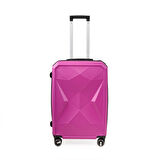 Travel Star Orta Boy ABS Valiz - Pembe - 66x45x26 cm