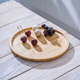 Bambu Sunum Tahtası - Kahverengi - 25 cm