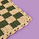 Soft Dama Supla - Bej / Yeşil - 30x45 cm