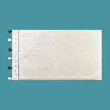 Soft Piene Yüz Havlusu - Ekru / Yeşil - 50x90 cm