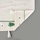 Soft Piene El Havlusu - Ekru / Yeşil - 30x50 cm