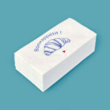 Kitchen 25'li Bon Appetit Desen Peçete - Beyaz - 16x8 cm