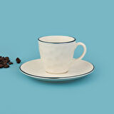 Kitchen Hammer 2'li Fincan Takımı - Krem / Mavi - 90 ml