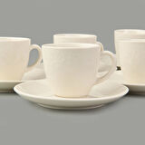 Kitchen Arnea 6'lı Kahve Fincan Takımı - Krem - 90 ml