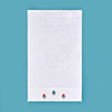 Soft Urban Delight Nakışlı El Havlusu - Ekru - 30x50 cm