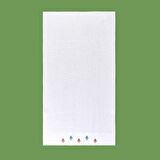Soft Urban Delight Nakışlı Yüz Havlusu - Ekru - 50x90 cm