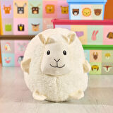 Soft Kuzu Figürlü Yastık - Beyaz - 30x25 cm