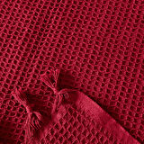 Soft Alora Çift Kişilik Yatak Örtüsü - Kırmızı - 200x230 cm