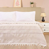 Soft Solvia Tek Kişilik Yatak Örtüsü - Krem - 160x230 cm