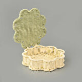 Living Granny Summer Dekoratif Saklama Kutusu - Ekru - 22x22x5 cm