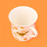 Kitchen Kuş Desenli New Bone Kupa - Beyaz - 300 ml