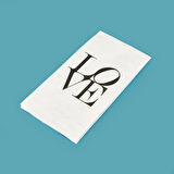 Kitchen 25'li Love Desen Peçete - Beyaz - 16x8 cm