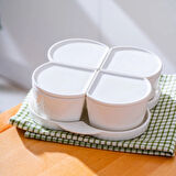 Pure Line 4'lü Kahvaltılık Seti - Beyaz