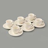 Kitchen Arnea 6'lı Kahve Fincan Takımı - Krem - 90 ml