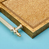 Kitchen Mini Tepsi - Gold - 29x18 cm