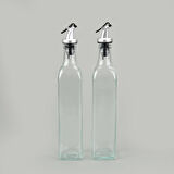 2'li Cam Yağlık Sirkelik - Şeffaf - 500 ml