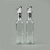 2'li Cam Yağlık Sirkelik - Şeffaf - 300 ml