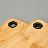 Dual 2'li Kesme Tahtası - Açık Kahverengi / Siyah - 28x20 cm + 33x22 cm