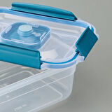 Diktdörtgen Vakumlu Kilitli Saklama Kabı - Asorti - 1,25 lt