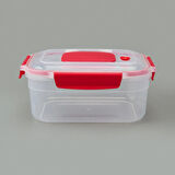 Diktdörtgen Vakumlu Kilitli Saklama Kabı - Asorti - 2,1 lt