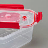 Diktdörtgen Vakumlu Kilitli Saklama Kabı - Asorti - 2,1 lt